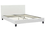Κρεβάτι Nevil 150x200 PU χρώμα λευκό ματ