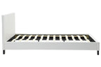 Κρεβάτι Nevil 150x200 PU χρώμα λευκό ματ