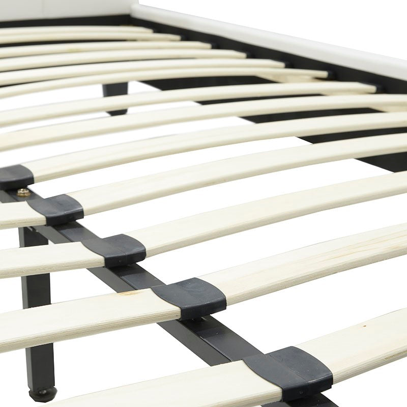 Κρεβάτι Nevil 150x200 PU χρώμα λευκό ματ