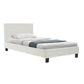 Κρεβάτι Nevil 100x200 PU χρώμα λευκό ματ