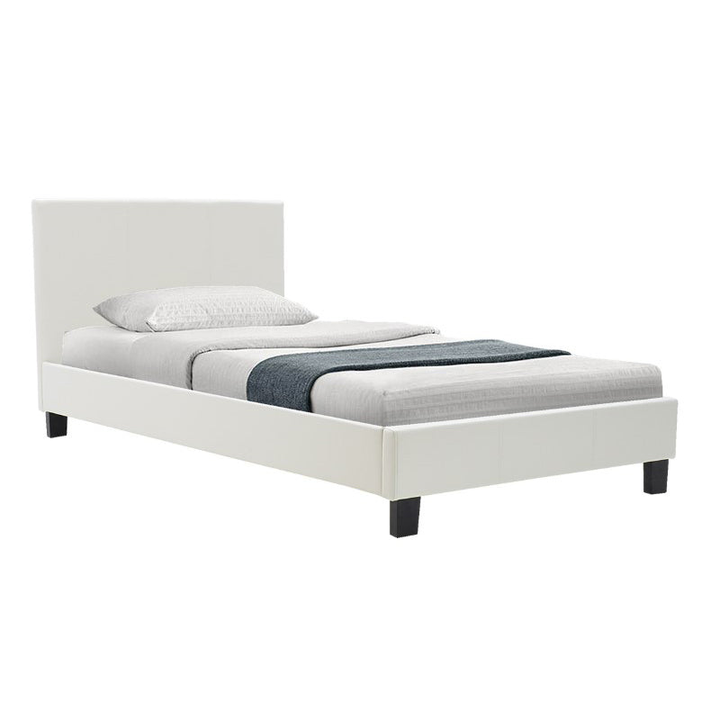 Κρεβάτι Nevil 100x200 PU χρώμα λευκό ματ