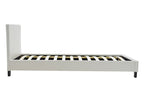 Κρεβάτι Nevil 100x200 PU χρώμα λευκό ματ