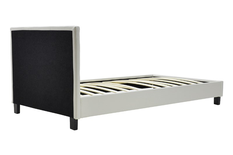 Κρεβάτι Nevil 100x200 PU χρώμα λευκό ματ