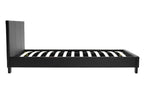 Κρεβάτι Nevil 100x200 PU χρώμα μαύρο ματ