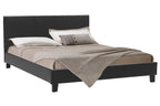 Κρεβάτι Nevil 150x200 PU χρώμα μαύρο ματ
