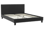Κρεβάτι Nevil 150x200 PU χρώμα μαύρο ματ