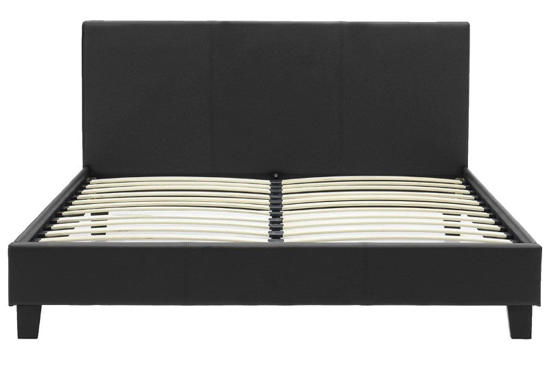 Κρεβάτι Nevil 150x200 PU χρώμα μαύρο ματ