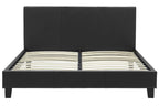 Κρεβάτι Nevil 150x200 PU χρώμα μαύρο ματ