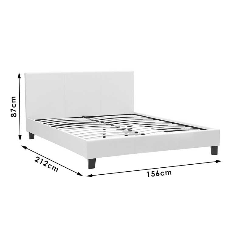 Κρεβάτι Nevil 150x200 PU χρώμα μαύρο ματ