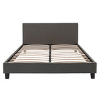 Κρεβάτι Nevil 150x200 με ύφασμα χρώμα ανθρακί