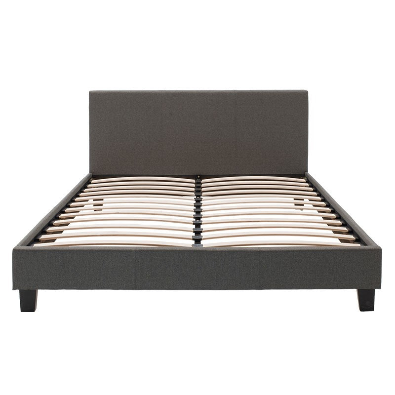 Κρεβάτι Nevil 150x200 με ύφασμα χρώμα ανθρακί