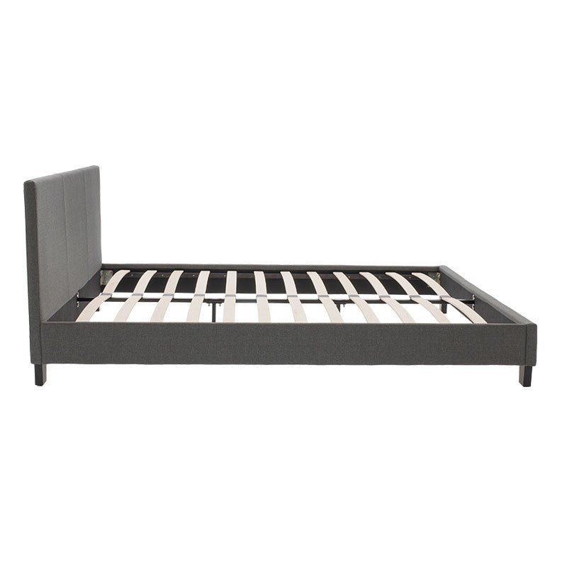 Κρεβάτι Nevil 150x200 με ύφασμα χρώμα ανθρακί