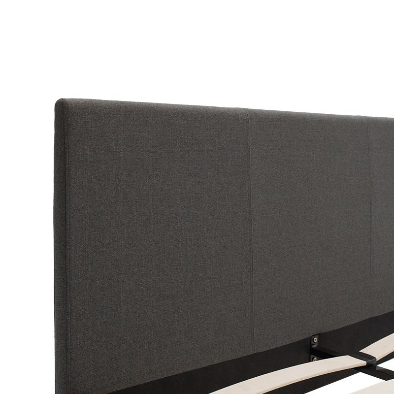 Κρεβάτι Nevil 150x200 με ύφασμα χρώμα ανθρακί