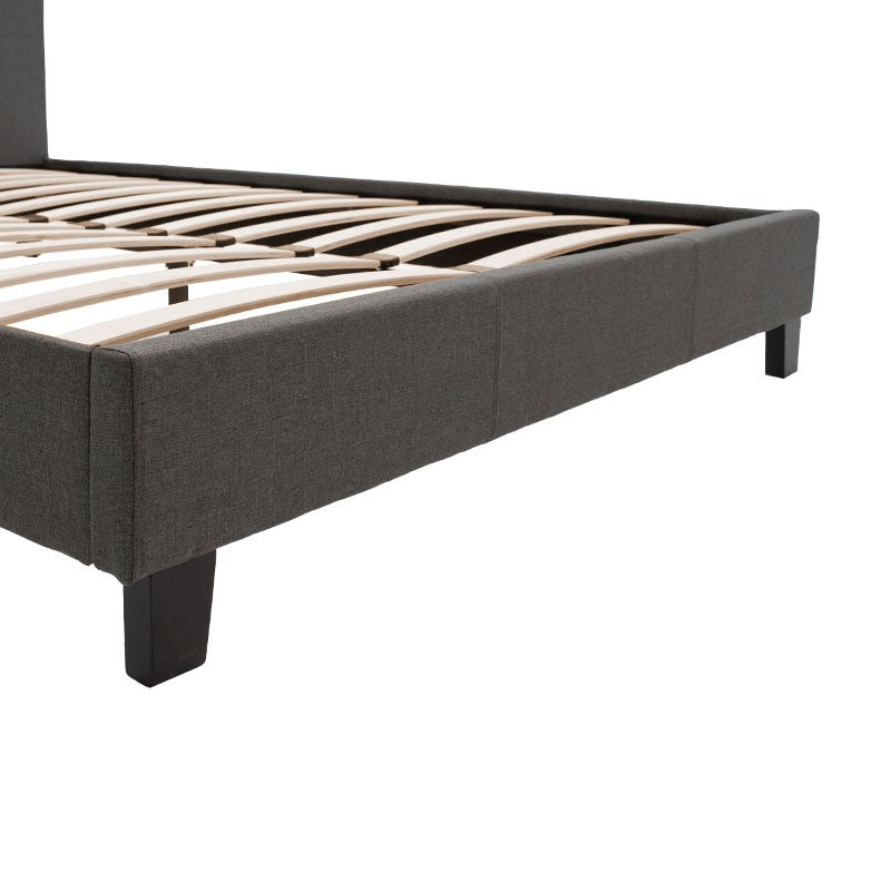 Κρεβάτι Nevil 150x200 με ύφασμα χρώμα ανθρακί