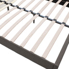 Κρεβάτι Nevil 150x200 με ύφασμα χρώμα ανθρακί