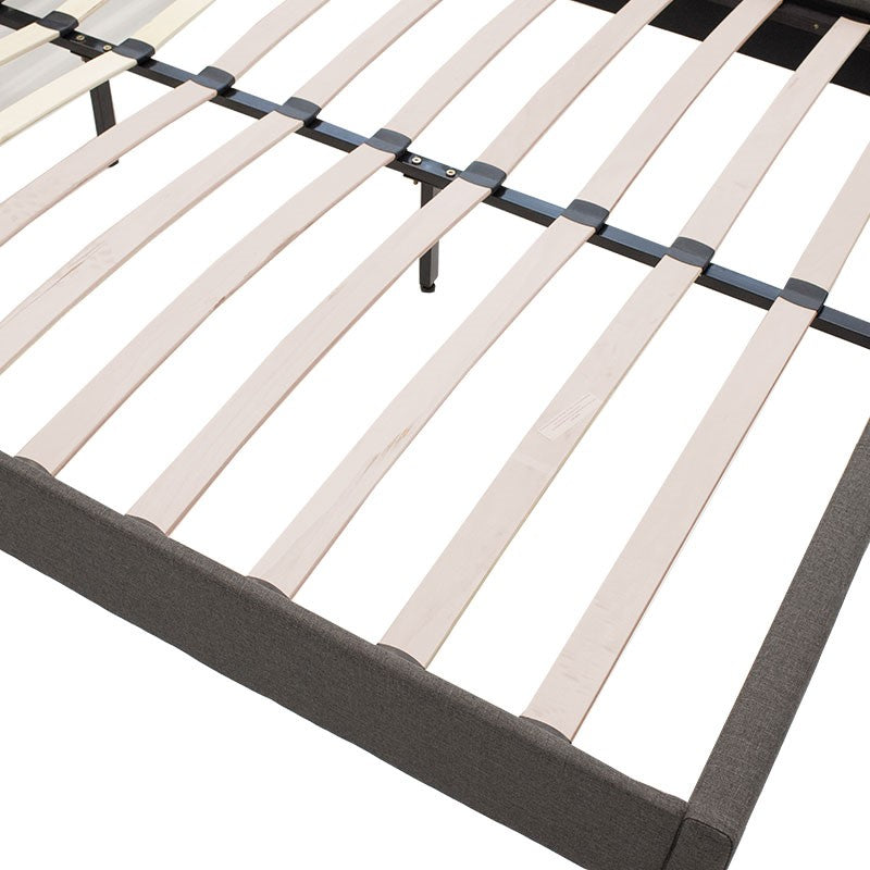 Κρεβάτι Nevil 150x200 με ύφασμα χρώμα ανθρακί