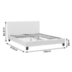 Κρεβάτι Nevil 150x200 με ύφασμα χρώμα ανθρακί