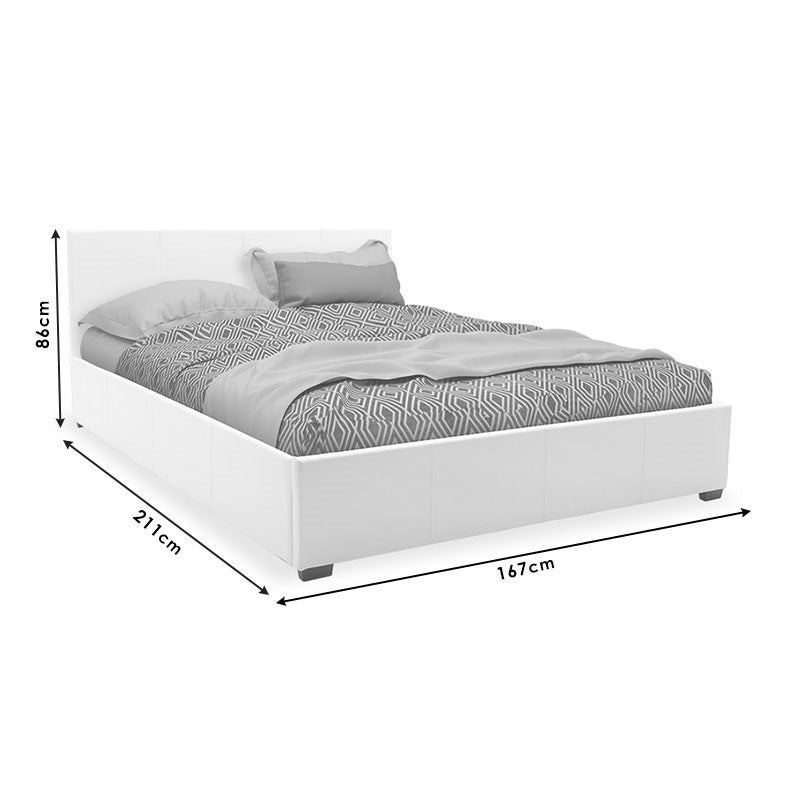 Κρεβάτι Norse pu γκρι ματ με αποθηκευτικό χώρο 160x200εκ