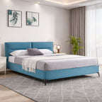 Κρεβάτι Ikina βελούδο σε πετρόλ απόχρωση 160x200εκ