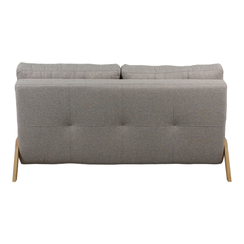 Καναπές 2θέσιος-κρεβάτι Fancy ύφασμα σε μπεζ απόχρωση με φυσικό πόδι 150x92x77εκ
