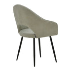 Πολυθρόνα Macie ύφασμα antique γκρι-μαύρο 58x50x85εκ