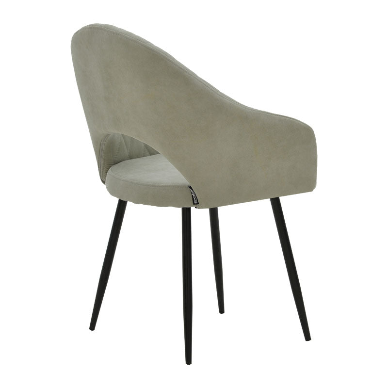 Πολυθρόνα Macie ύφασμα antique γκρι-μαύρο 58x50x85εκ