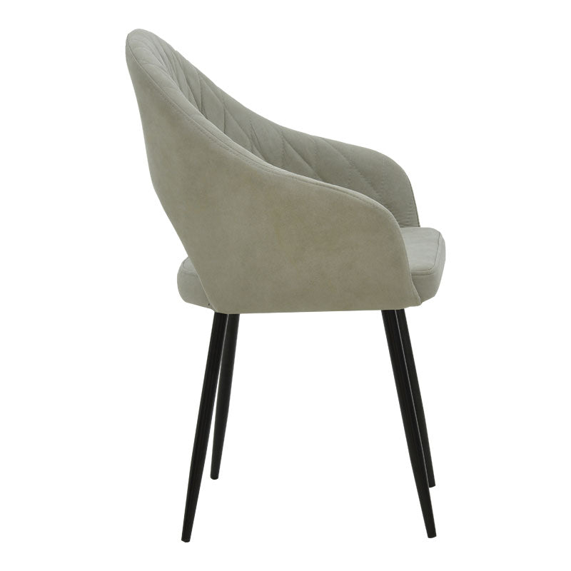 Πολυθρόνα Macie ύφασμα antique γκρι-μαύρο 58x50x85εκ