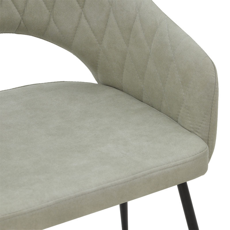 Πολυθρόνα Macie ύφασμα antique γκρι-μαύρο 58x50x85εκ