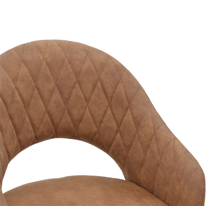Πολυθρόνα Macie καφέ antique PU-μαύρο 58x50x85εκ