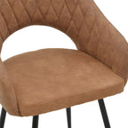 Πολυθρόνα Macie καφέ antique PU-μαύρο 58x50x85εκ