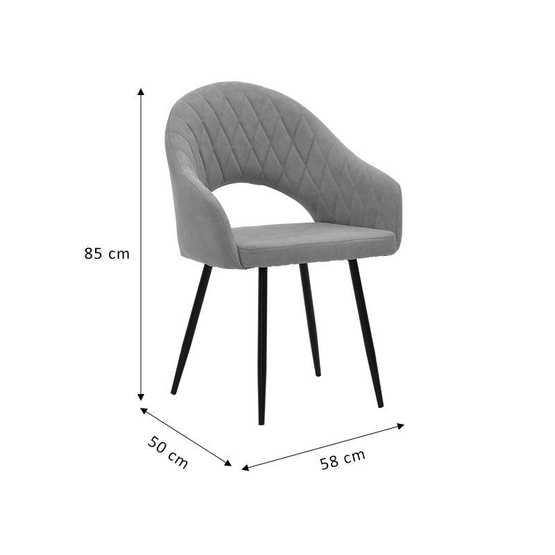 Πολυθρόνα Macie καφέ antique PU-μαύρο 58x50x85εκ
