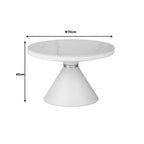 Βοηθητικά τραπέζια Coozlin Inart sintered stone σε απόχρωση λευκό μαρμάρου με λευκό-χρυσό μέταλλο