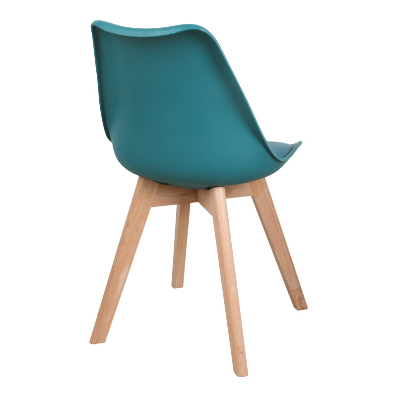 Καρέκλα Gaston PP-PU μπλε απόχρωση- φυσικό πόδι 43x51x75εκ