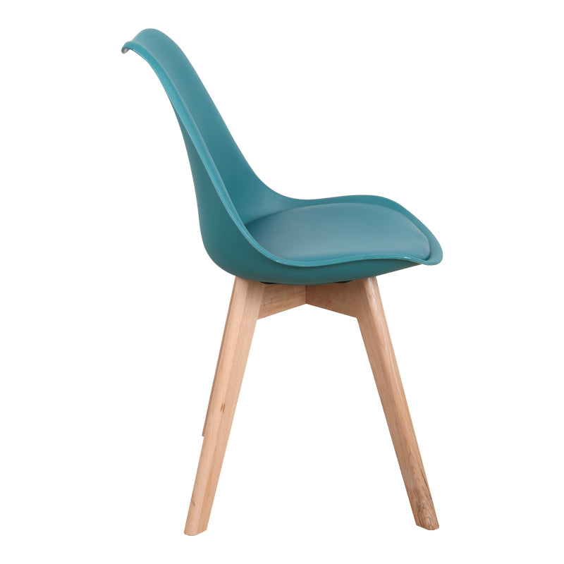 Καρέκλα Gaston PP-PU μπλε απόχρωση- φυσικό πόδι 43x51x75εκ