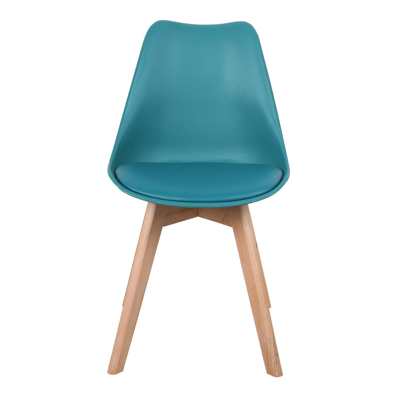 Καρέκλα Gaston PP-PU μπλε απόχρωση- φυσικό πόδι 43x51x75εκ