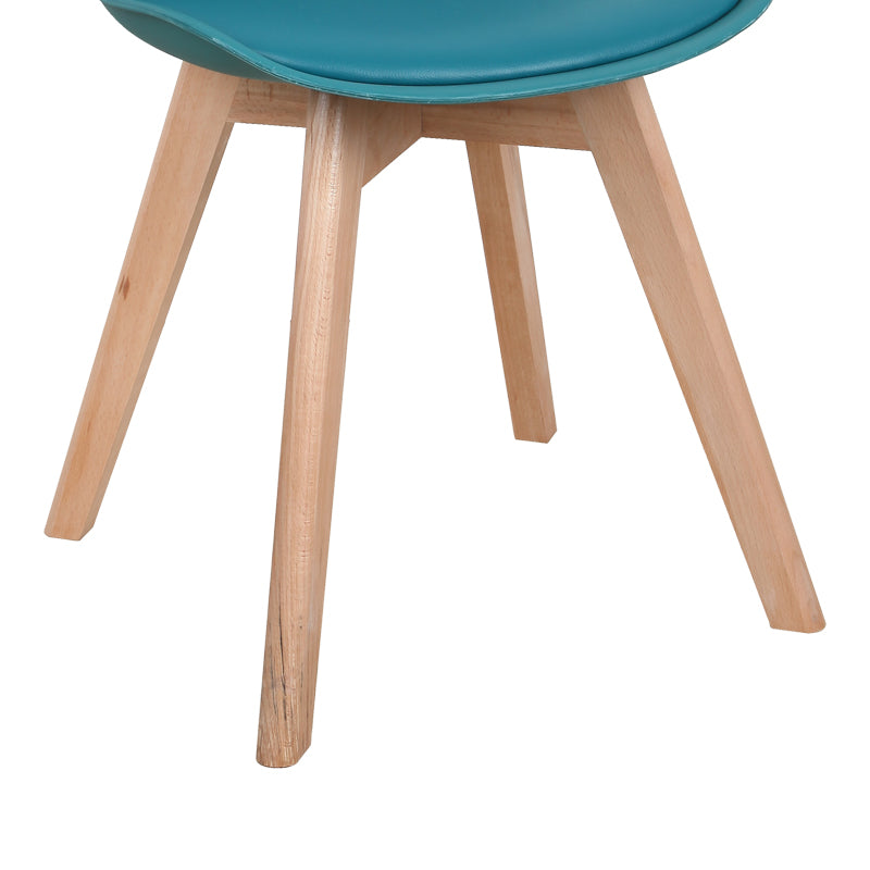 Καρέκλα Gaston PP-PU μπλε απόχρωση- φυσικό πόδι 43x51x75εκ