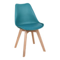 Καρέκλα Gaston PP-PU μπλε απόχρωση- φυσικό πόδι 43x51x75εκ