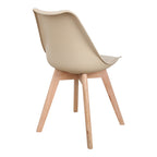 Καρέκλα Gaston PP-PU taupe απόχρωση- φυσικό πόδι 43x51x75εκ