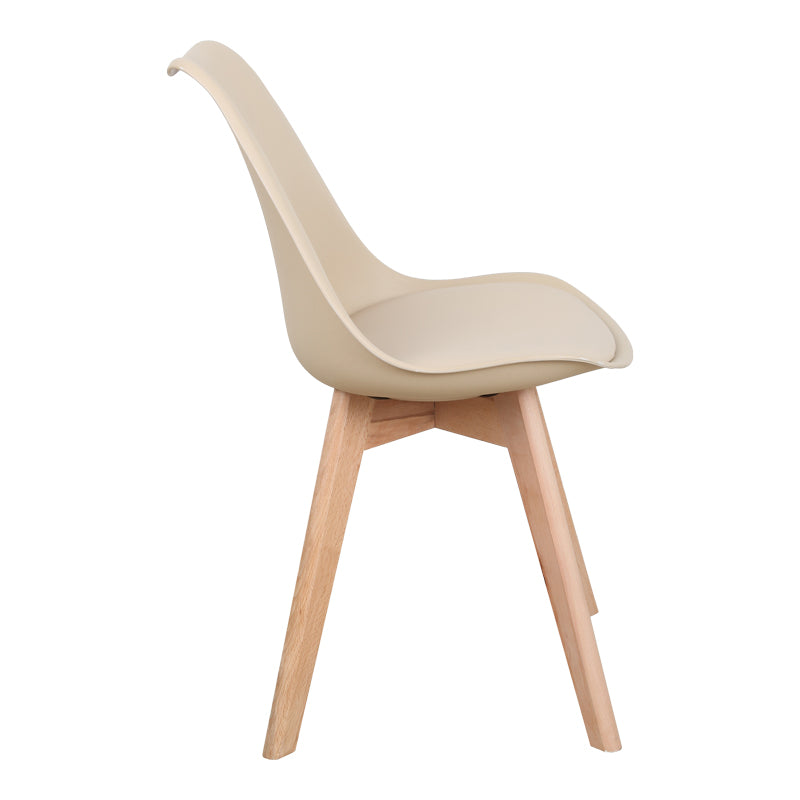 Καρέκλα Gaston PP-PU taupe απόχρωση- φυσικό πόδι 43x51x75εκ