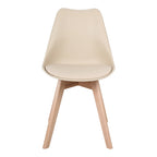 Καρέκλα Gaston PP-PU taupe απόχρωση- φυσικό πόδι 43x51x75εκ