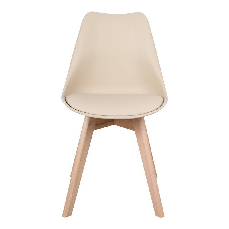Καρέκλα Gaston PP-PU taupe απόχρωση- φυσικό πόδι 43x51x75εκ