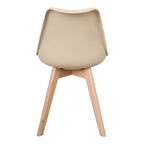 Καρέκλα Gaston PP-PU taupe απόχρωση- φυσικό πόδι 43x51x75εκ