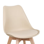 Καρέκλα Gaston PP-PU taupe απόχρωση- φυσικό πόδι 43x51x75εκ