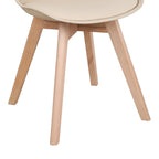 Καρέκλα Gaston PP-PU taupe απόχρωση- φυσικό πόδι 43x51x75εκ