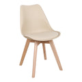 Καρέκλα Gaston PP-PU taupe απόχρωση- φυσικό πόδι 43x51x75εκ