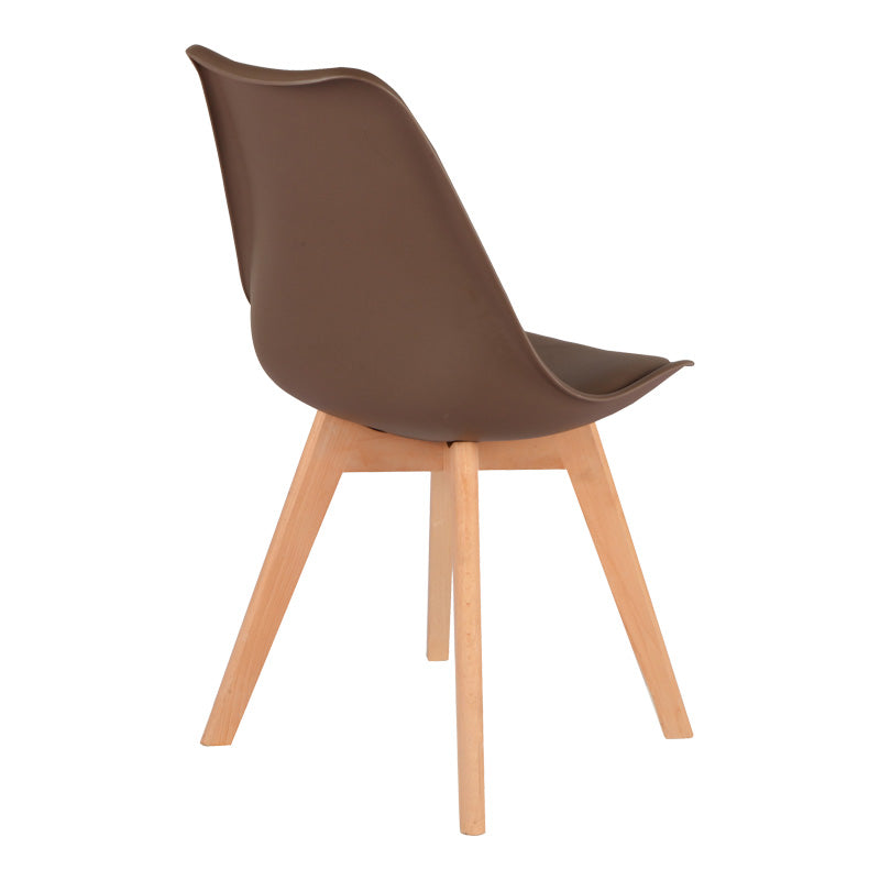 Καρέκλα Gaston PP-PU καφέ απόχρωση- φυσικό πόδι 43x51x75εκ