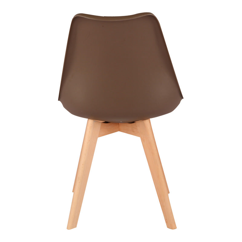Καρέκλα Gaston PP-PU καφέ απόχρωση- φυσικό πόδι 43x51x75εκ