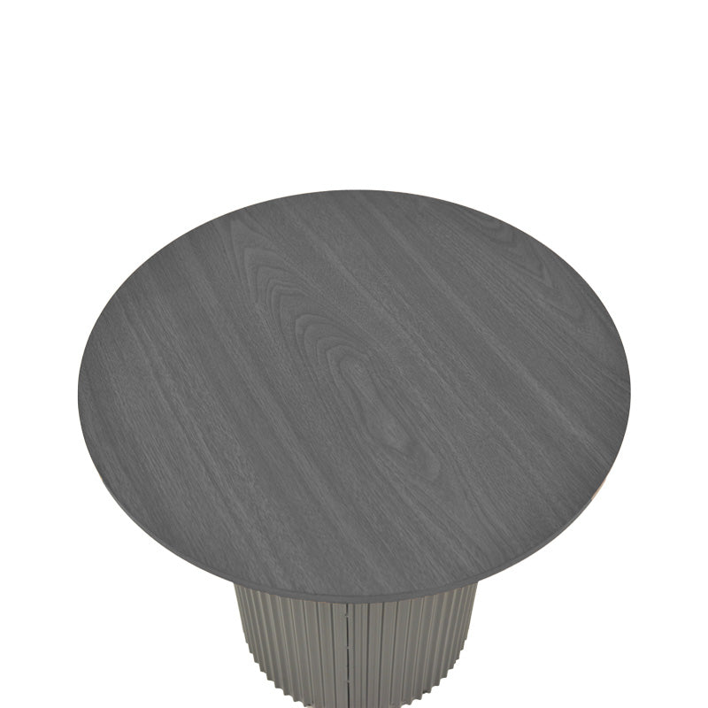 Βοηθητικό τραπέζι Dovel mdf-μέταλλο σε μαύρη απόχρωση Φ50x50εκ