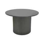 Τραπέζι σαλονιού Dovel mdf-μεταλλο σε μαύρη απόχρωση Φ70x45εκ