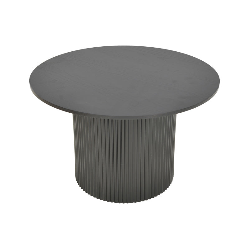 Τραπέζι σαλονιού Dovel mdf-μεταλλο σε μαύρη απόχρωση Φ70x45εκ